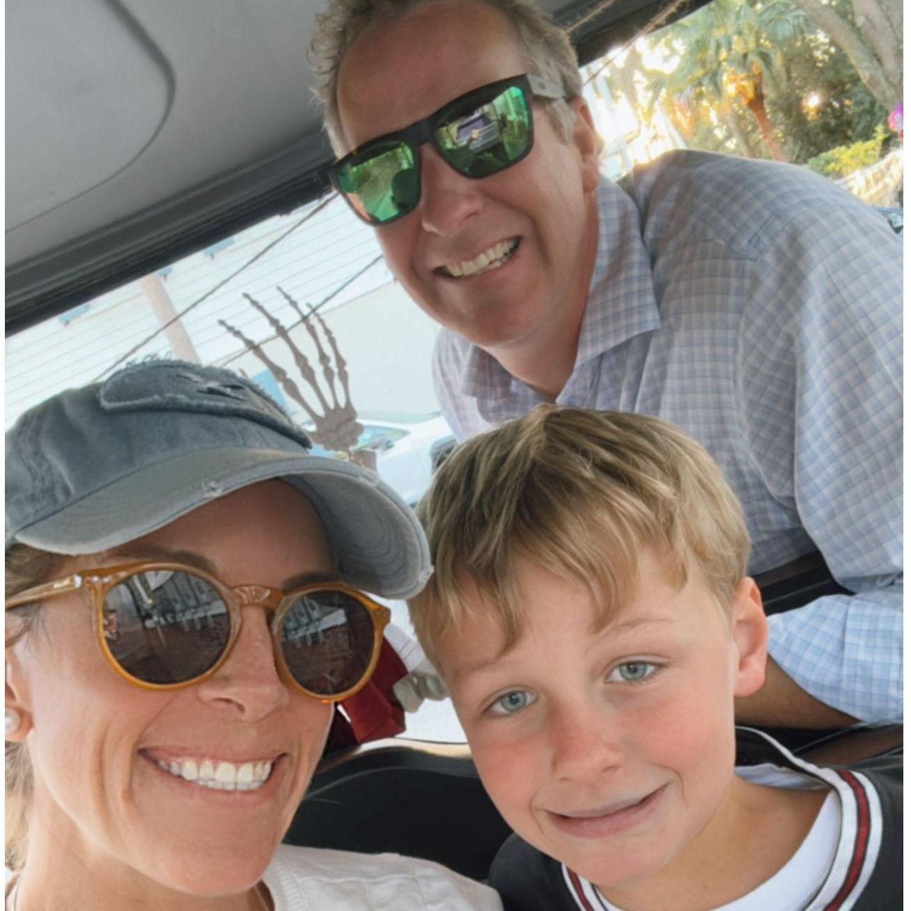 Golf cart cruising with Cooper