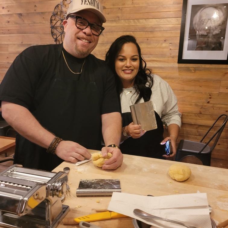 Pasta making class. Chef pepin and sous-chef BoyrBee in the house !