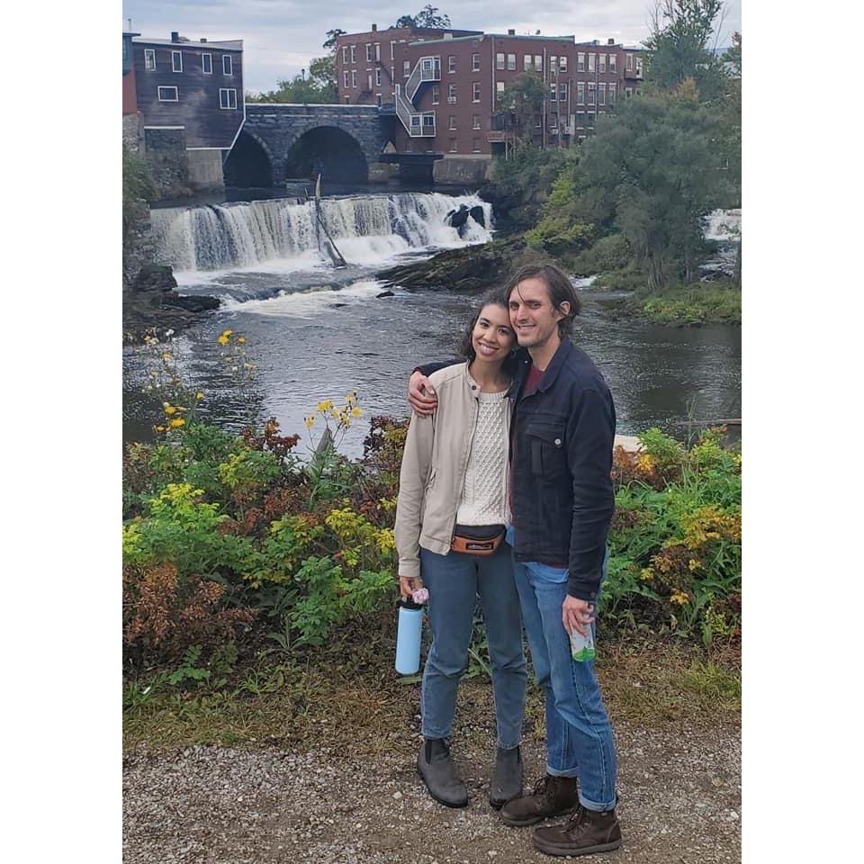 At Middlebury Falls. We saw a beaver swimming over here.