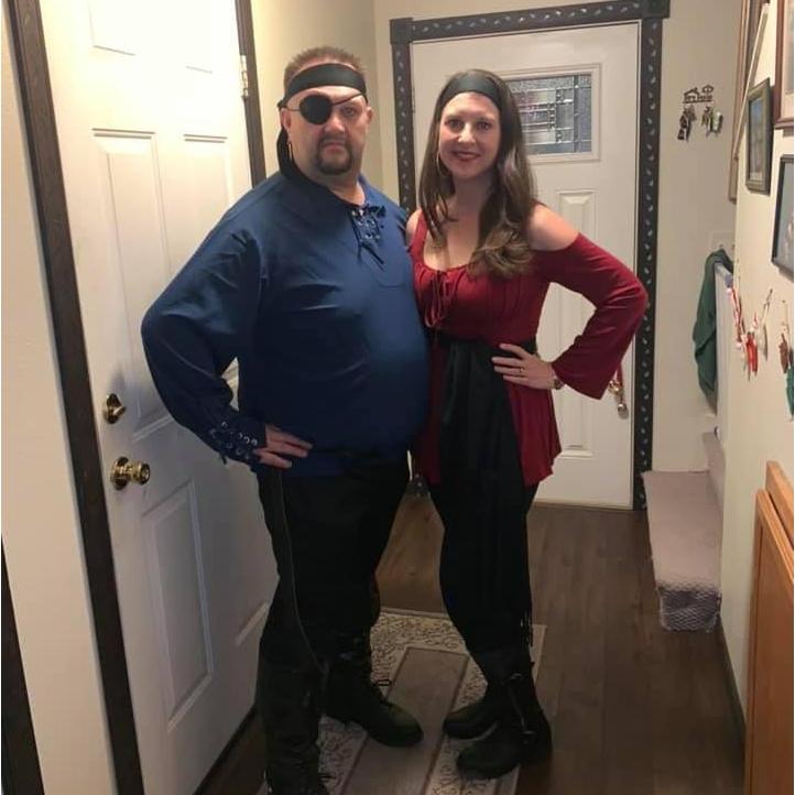 We don't always dress in costumes... or maybe we do? Pirate Murder Mystery date!