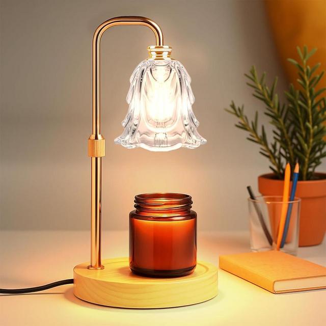 EPIMA Candle Warmer Lamp with Timer and Dimmer, Electric Wax Warmers for Scented Candles with 5 Brightness Settings, Anti-Glare Lamp with Adjustable Height, Home Decor, Gift for Christmas, Birthday