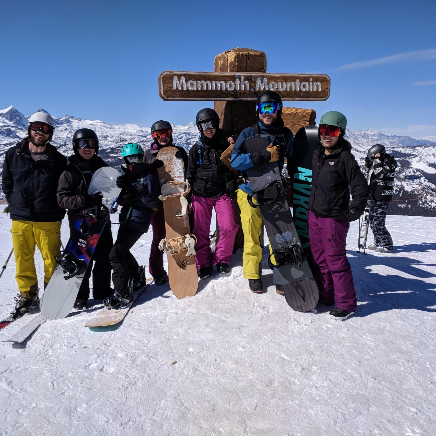 Snowboarding in Mammoth.