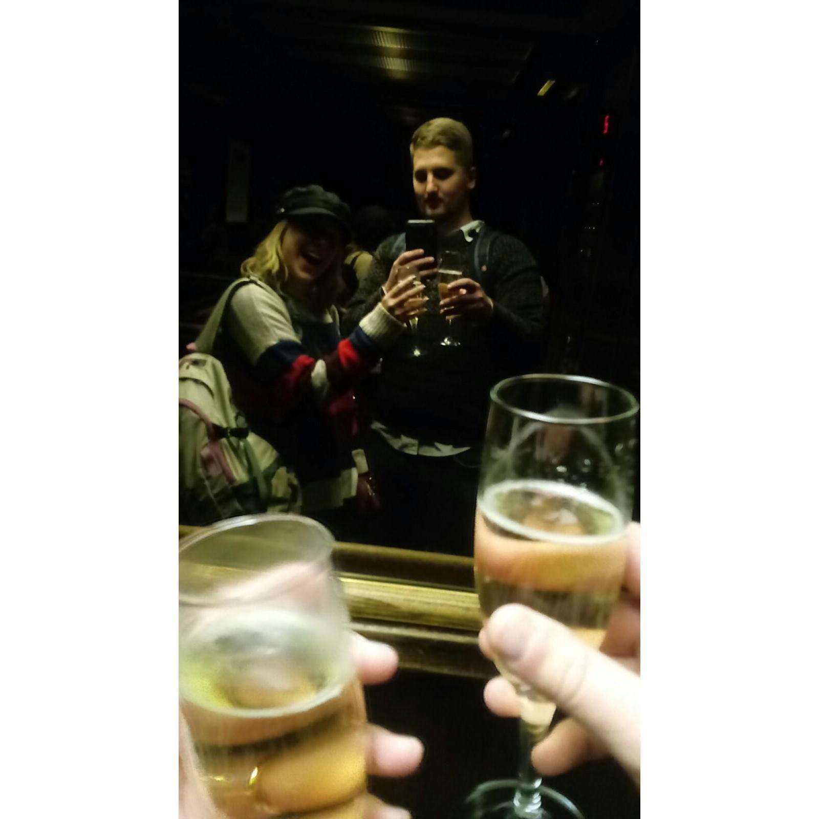 The night we got engaged!