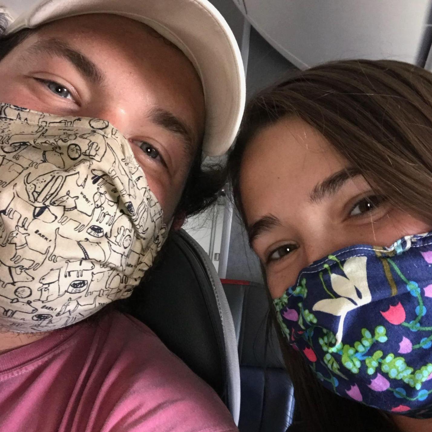 Covid airplane trips during long distance