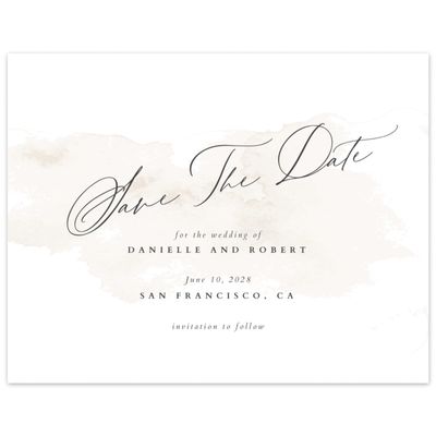 Linen, White Wedding Digital Save the Date - Lombok Landscape