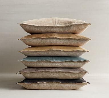 Pieced Suede Pillow Covers
