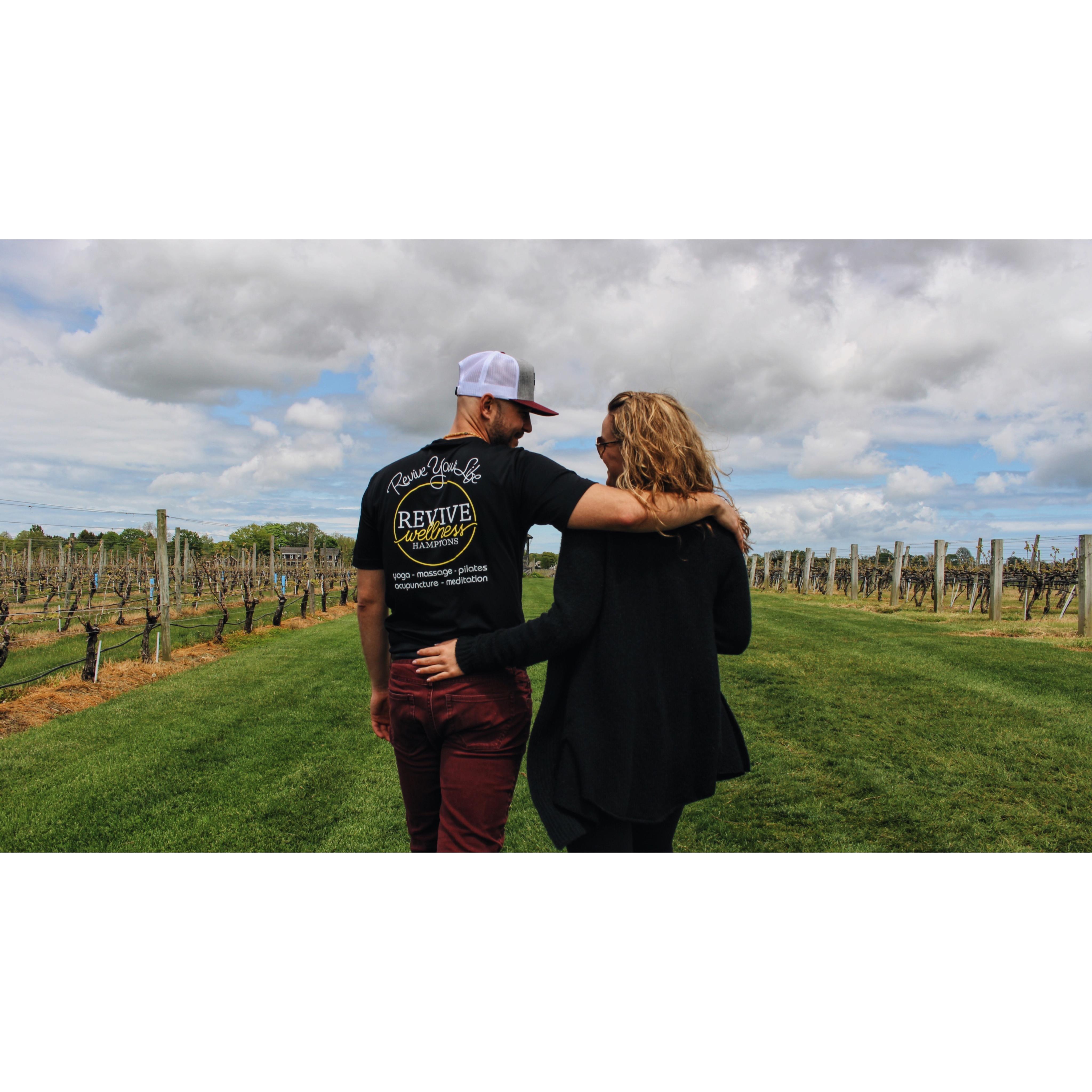 Soon after our first date, we started our business, REVIVE Hamptons Wellness. After our official launch in 2014, we have grown the business into more than we could have dreamed! Manifest the best!