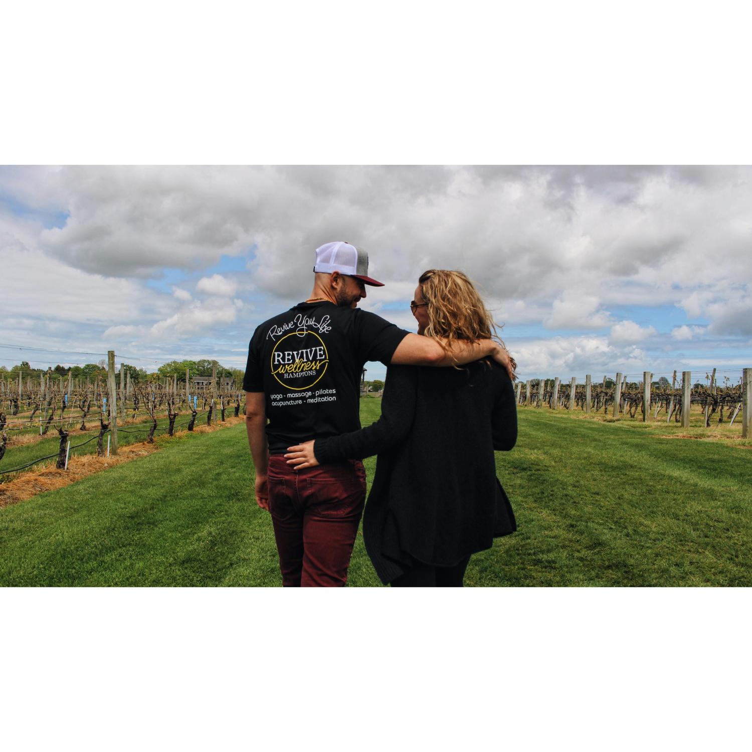 Soon after our first date, we started our business, REVIVE Hamptons Wellness. After our official launch in 2014, we have grown the business into more than we could have dreamed! Manifest the best!