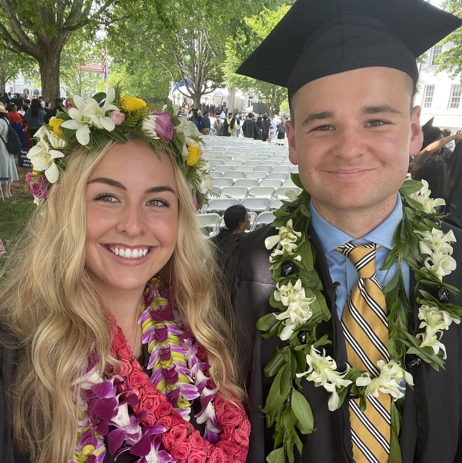 May 2023: We graduated while battling the flu, but they were still excited to pack up and head to St. Louis, MO the next day with Sam’s parents to start our new life.