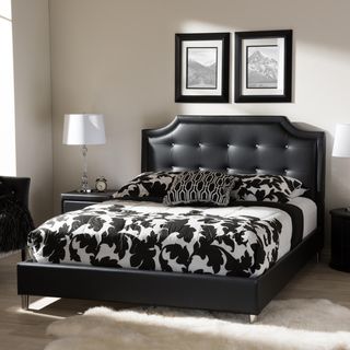Carlotta Modern Bed with Upholstered Headboard