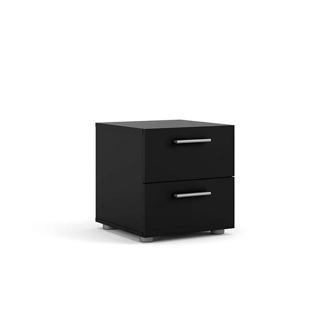 Tvilum 2 Drawer Nightstand, Black Matte