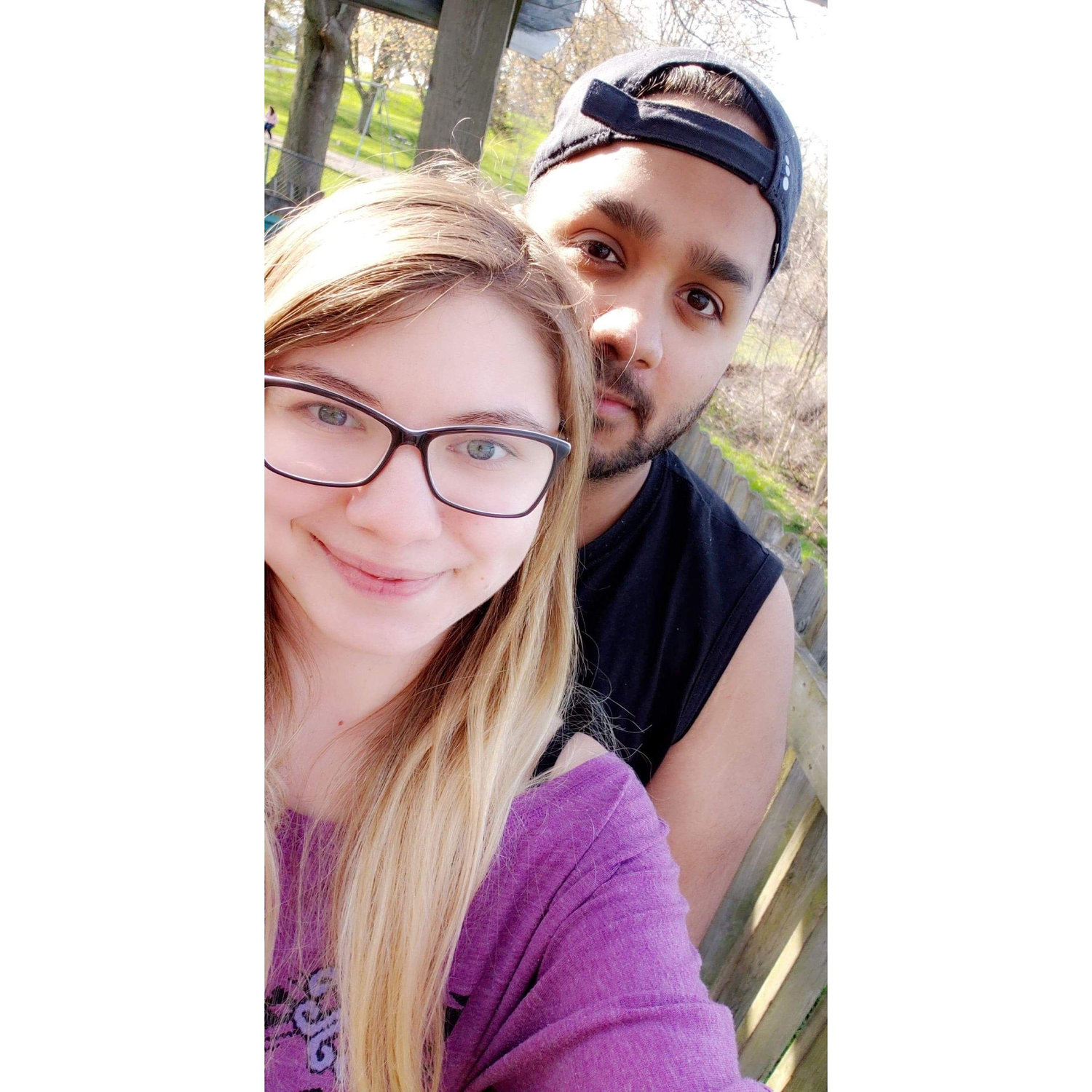 Our first ever photo together