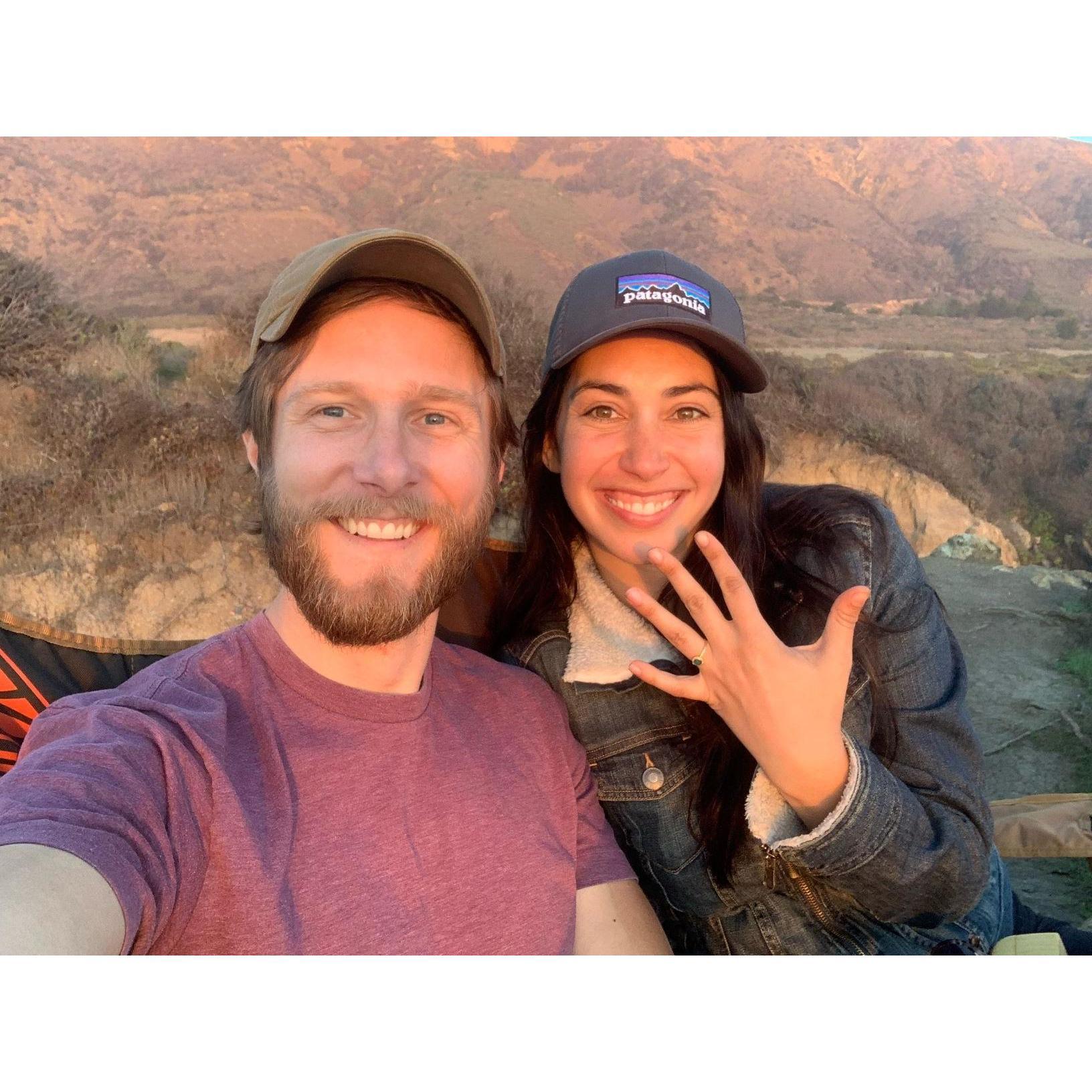 The moment after Nathan proposed! : )