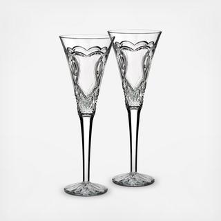 Wedding Toasting Champagne Flute, Set of 2
