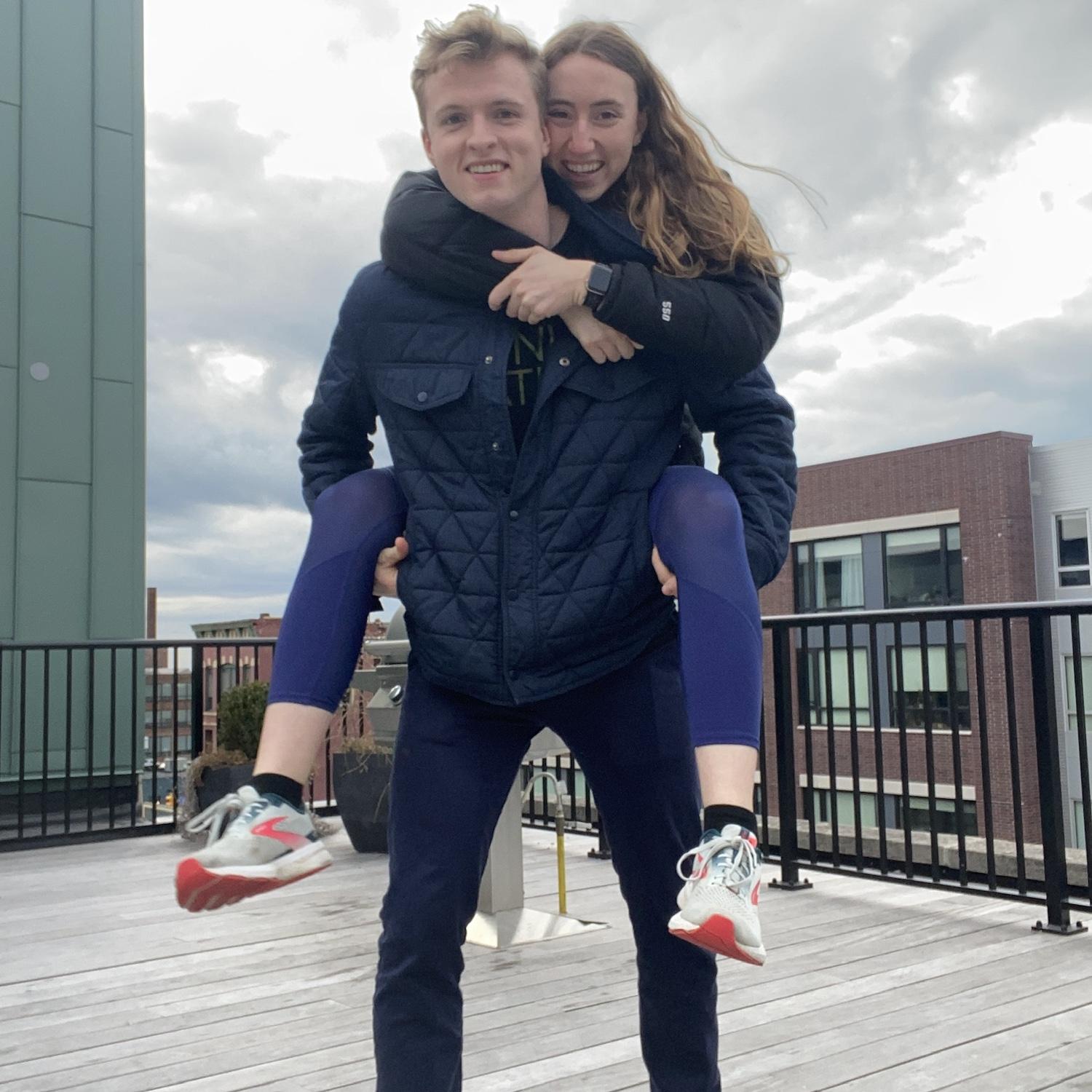 Very early on in our relationship. We would grill on this rooftop from Lydia's old apartment building.
