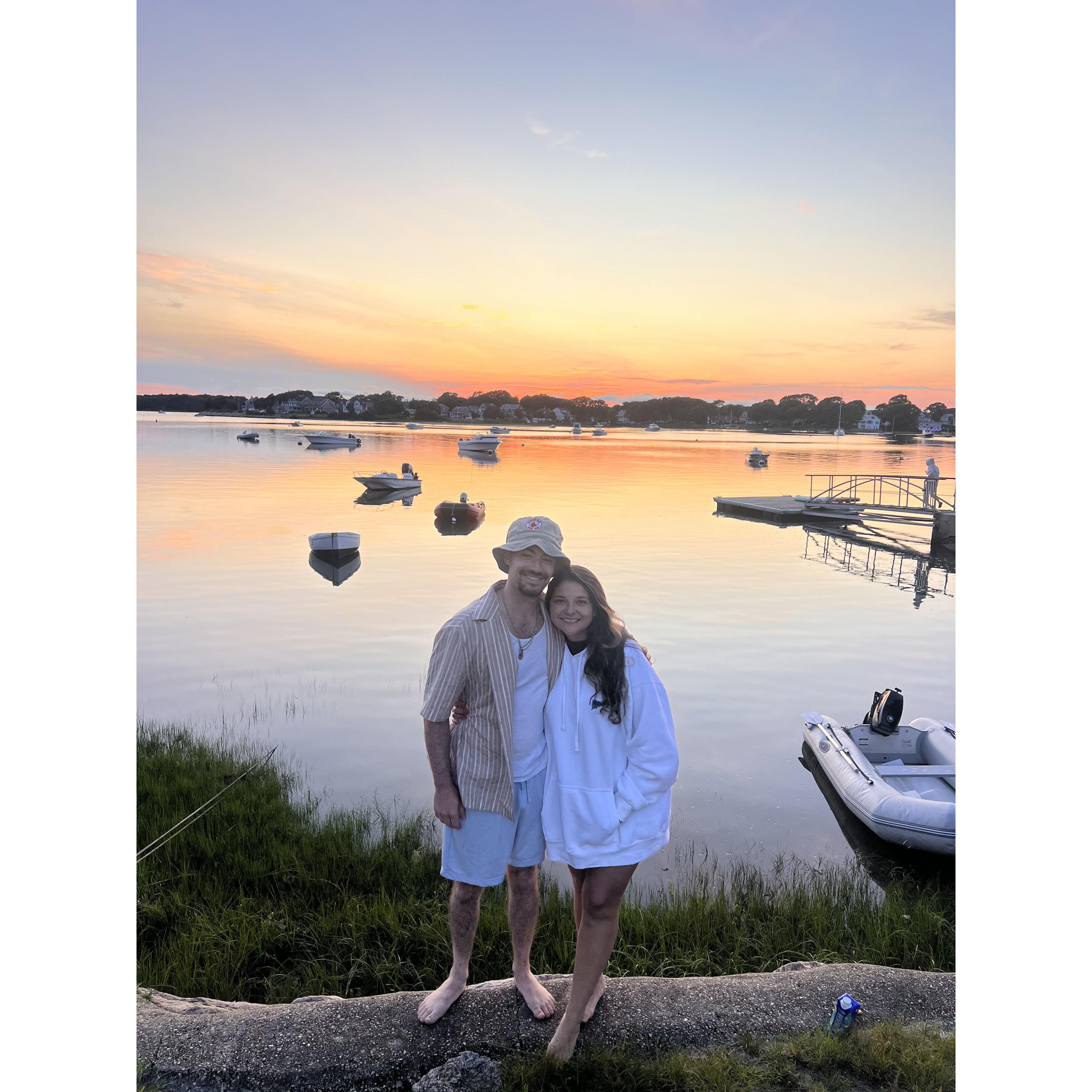 Pocassett, MA in Cape Cod. One of our favorite places to watch the summer sunset.