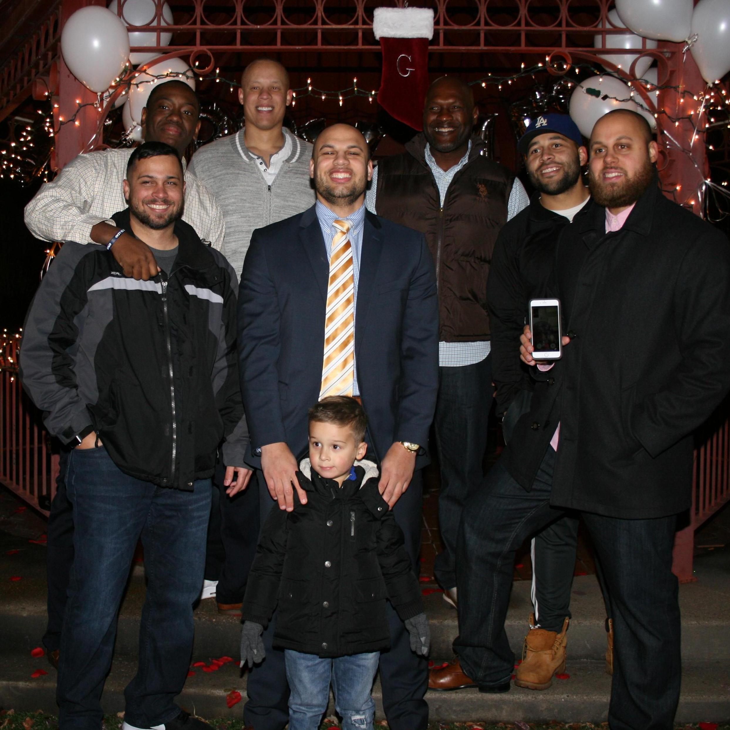 I am pretty lucky, too! ;) These men are such great friends/family to Trevor (even Pat on the FaceTime).