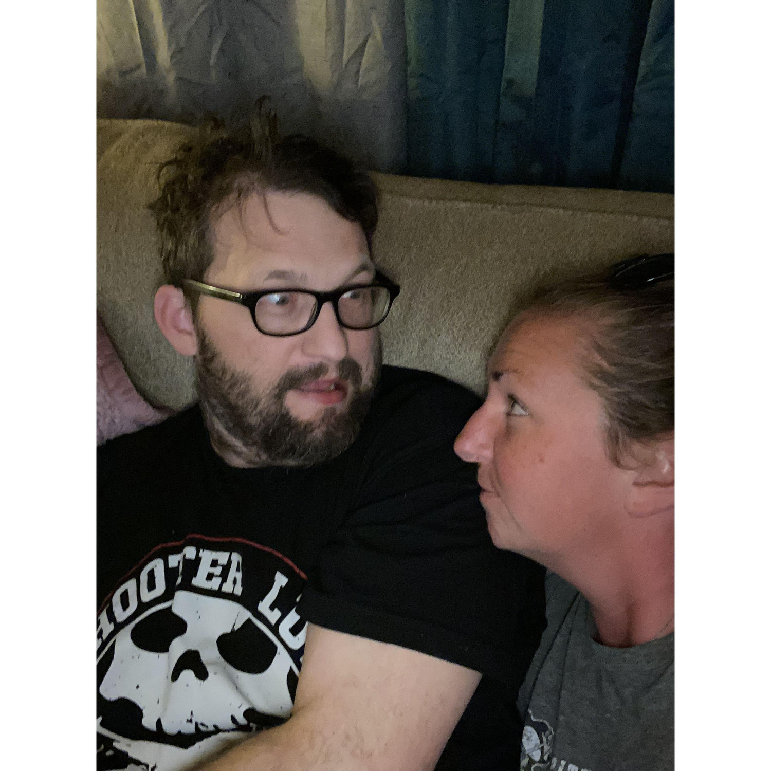 Dani giving Michael "the looK'