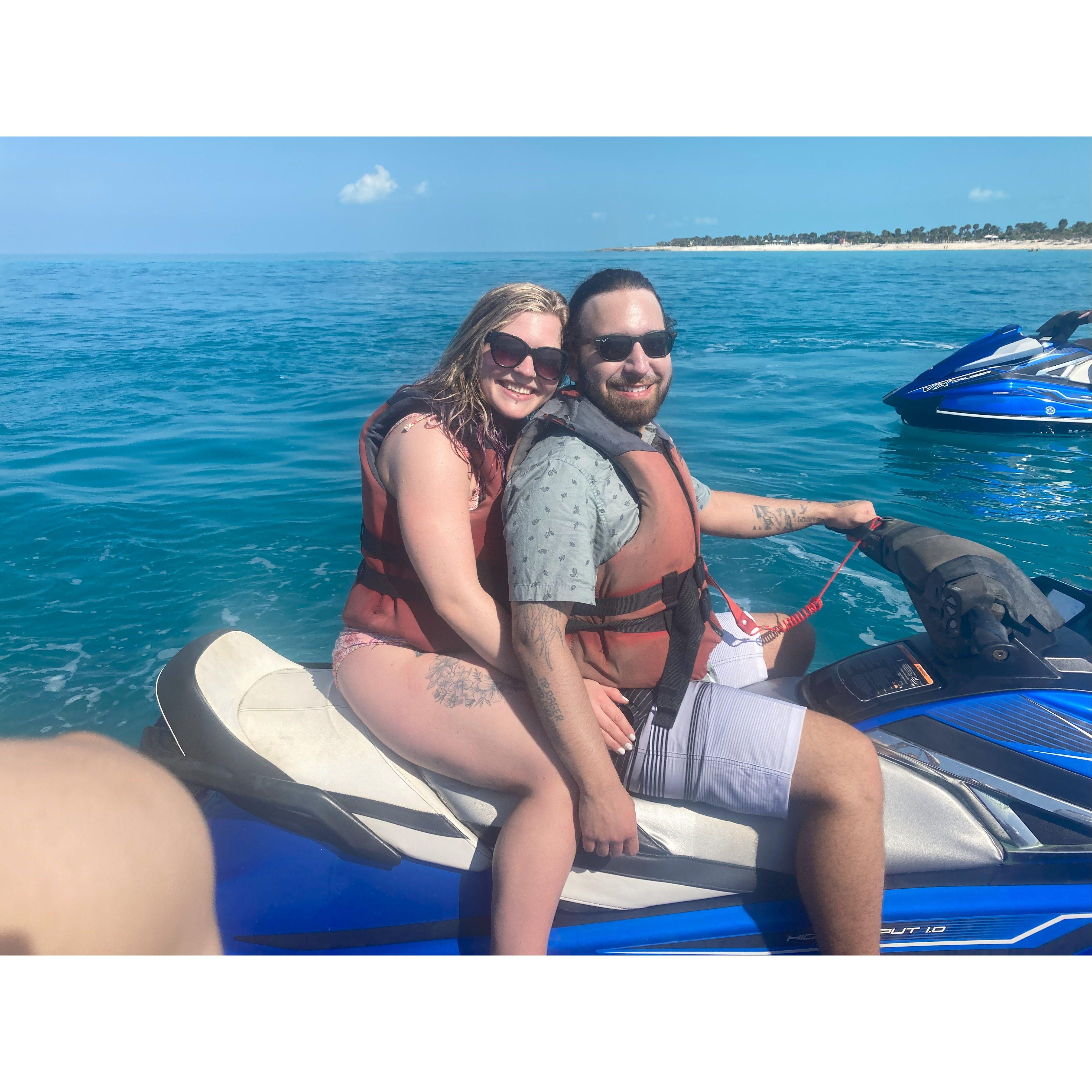 Jet skiing in the Bahamas for Eric's 30th - March '23