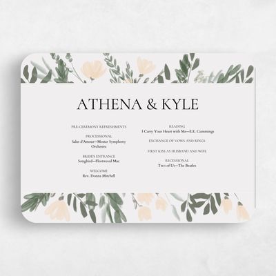 Grey Rounded Wedding Program - Oaklyn