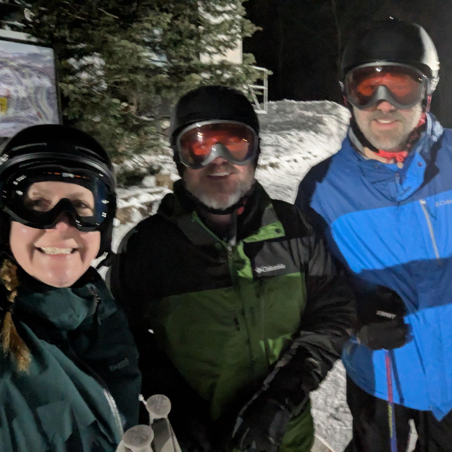 Ski night at Bear Creek with Matt! And shoutout to Matt for standing guard while we sprinkled some of Dad M's ashes in the woods next to the trail.