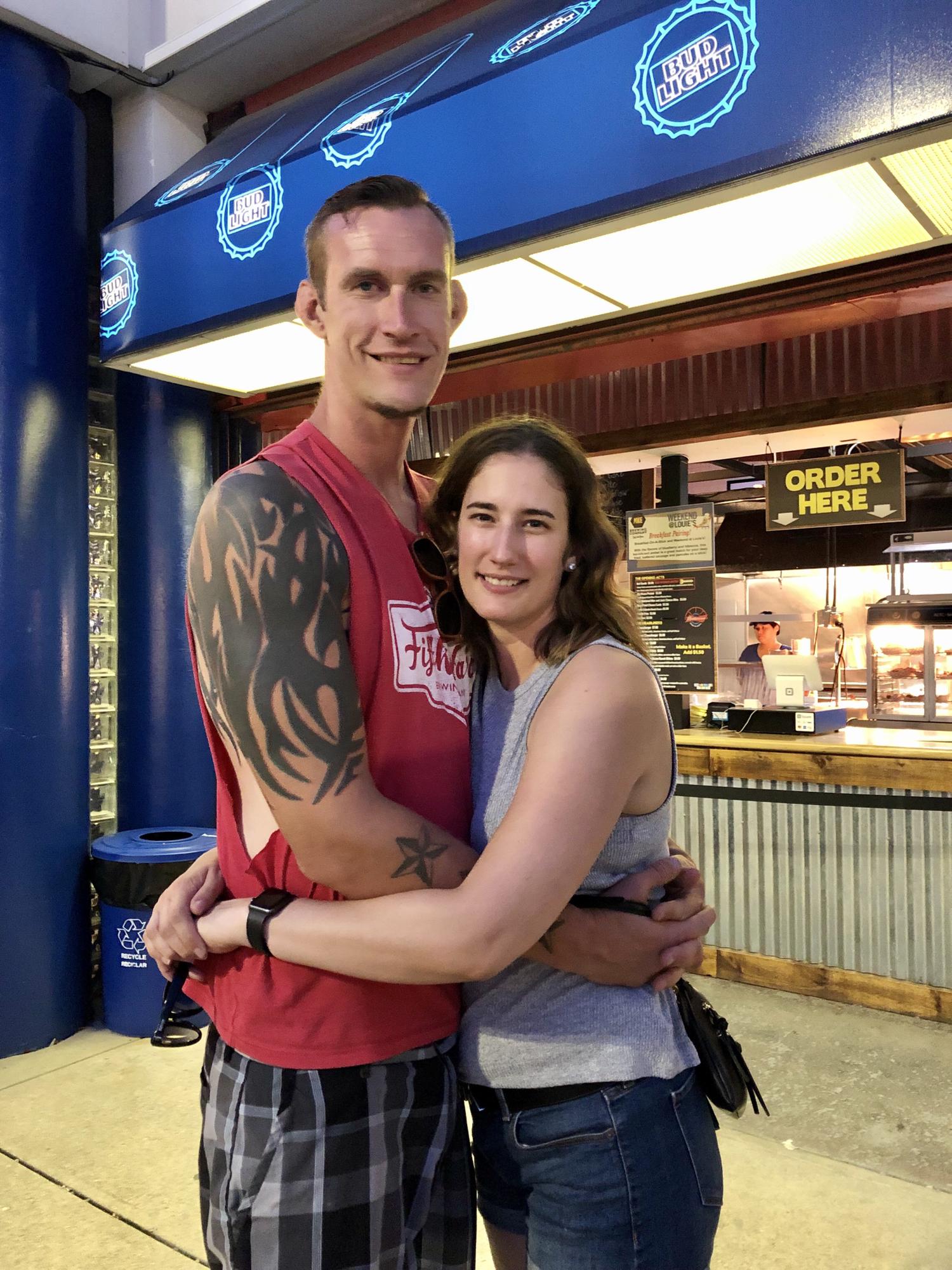 This was a month of dating. At State Fair, Kerry met my friends Marie and Joel.