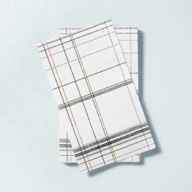 14ct Thin Stripe Plaid Paper Hand Towel - Hearth & Hand™ with Magnolia