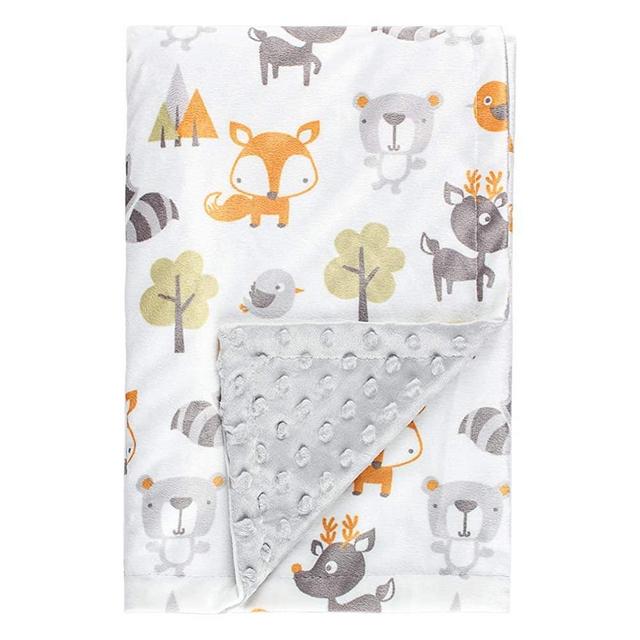 Fox Baby Blanket Boys Soft Minky Baby Blanket Fleece Baby Girl Security Fox Blanket Plush Dot Toddler Baby Newborn Blanket Woodland for Nursery Stroller Crib Receiving Blanket Infant Unisex (Bear fox)