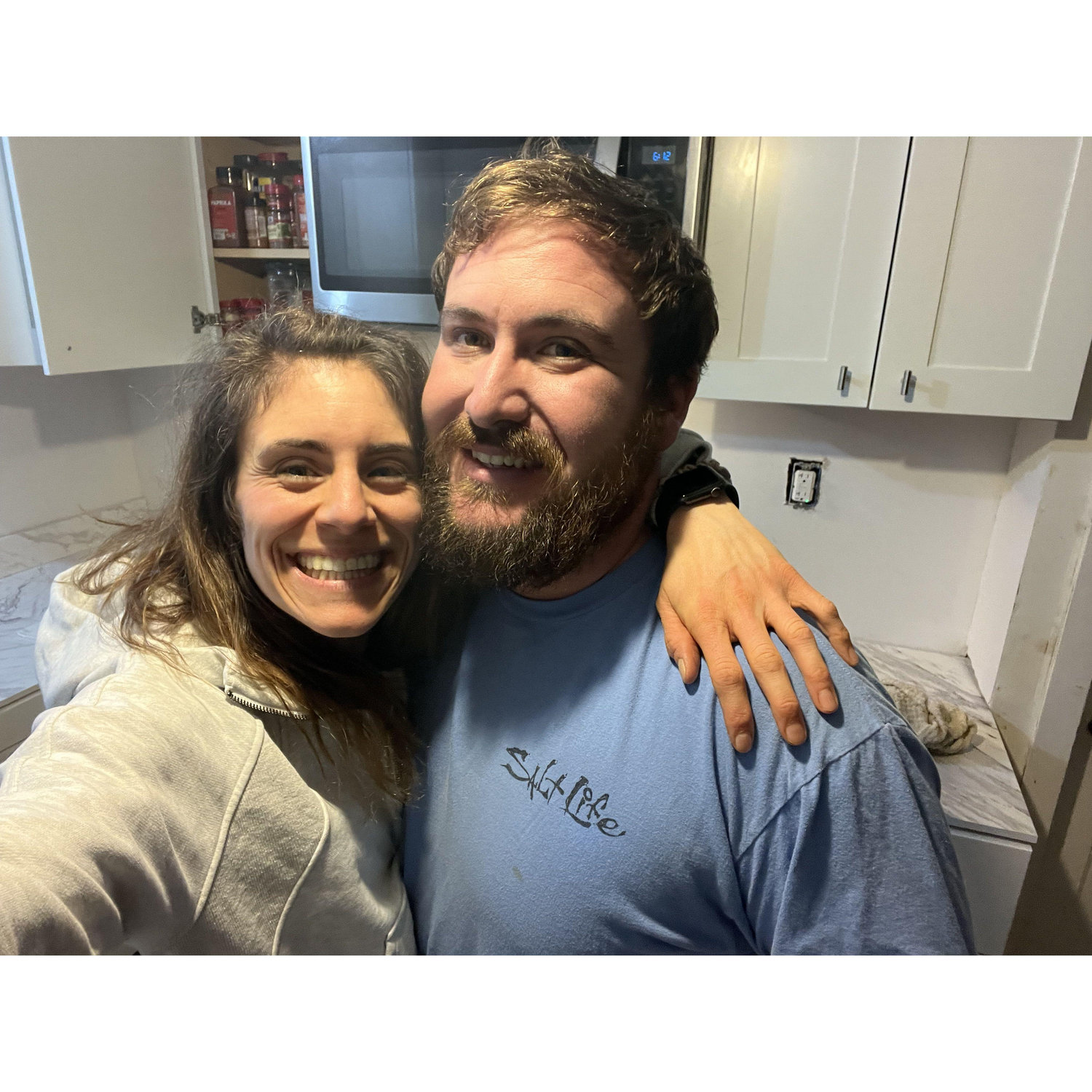 First Valentines Day together.  We cooked together as usual! Our favorite pass time.