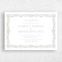 White Wedding Invitation - Estella Landscape