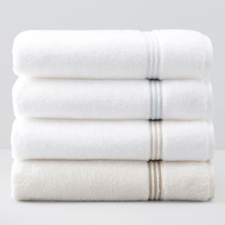 Matouk Bel Tempo Hand Towel (White/Almond)