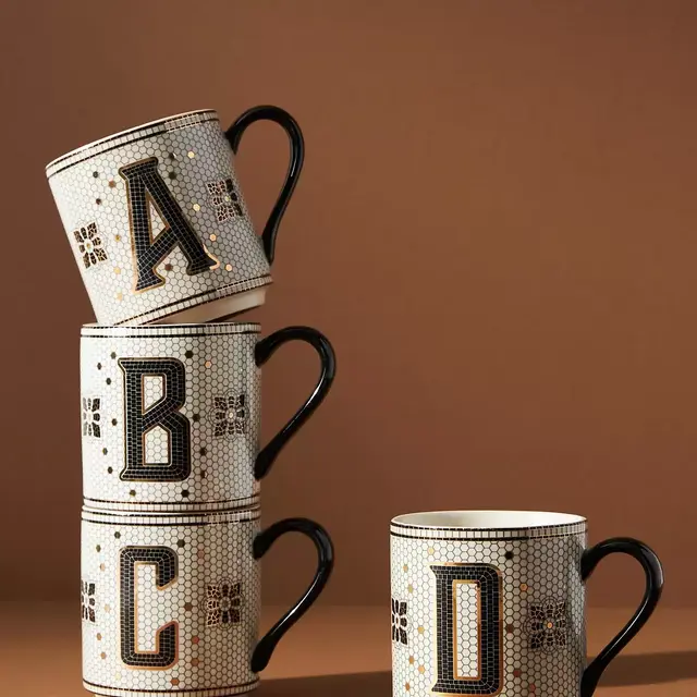 Tiled Margot Monogram Mug