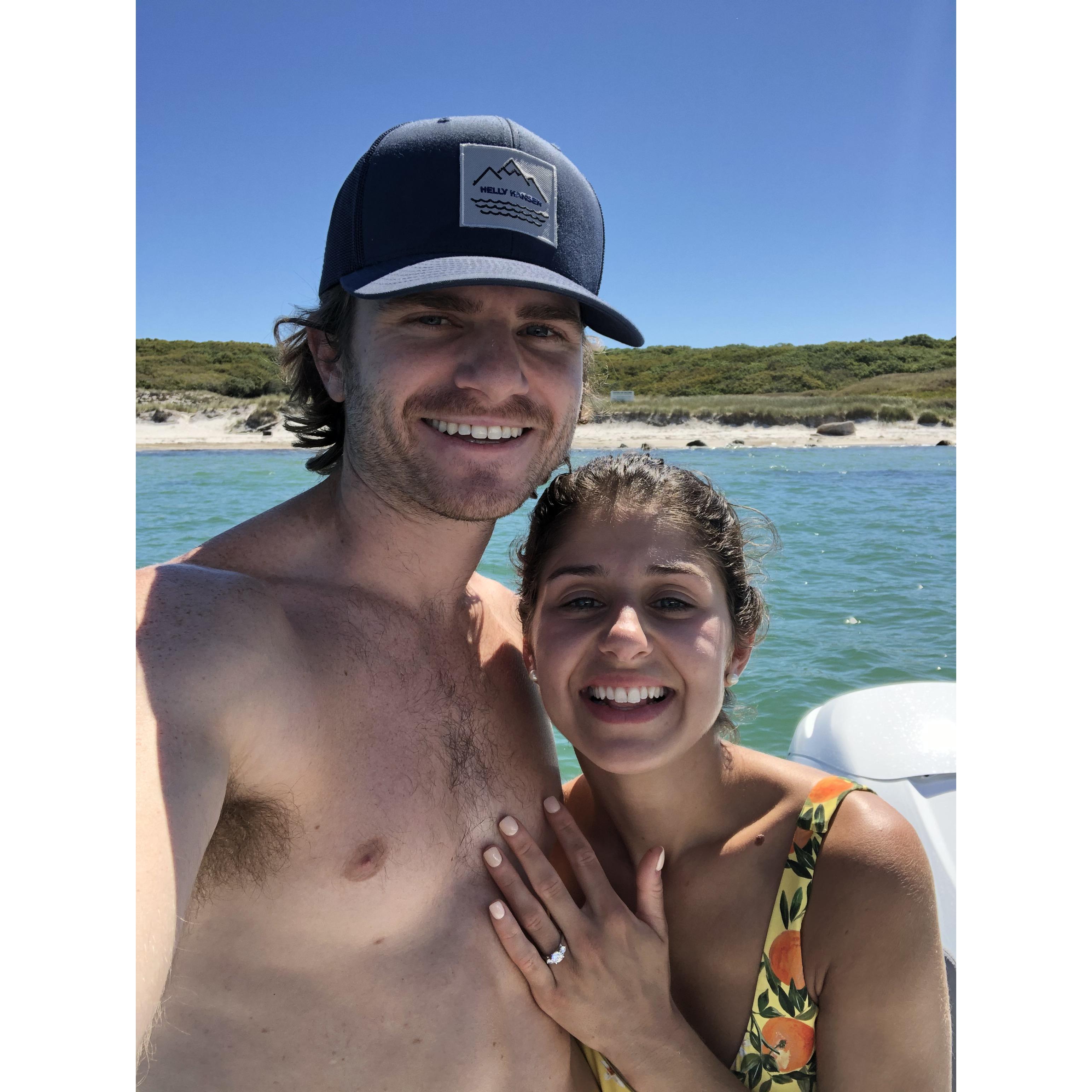 Moments after she said "yes"!