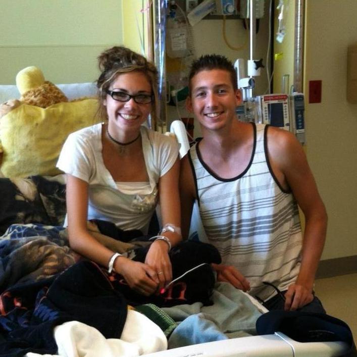 Justin came to visit me when I was in the hospital with pneumonia. 2012