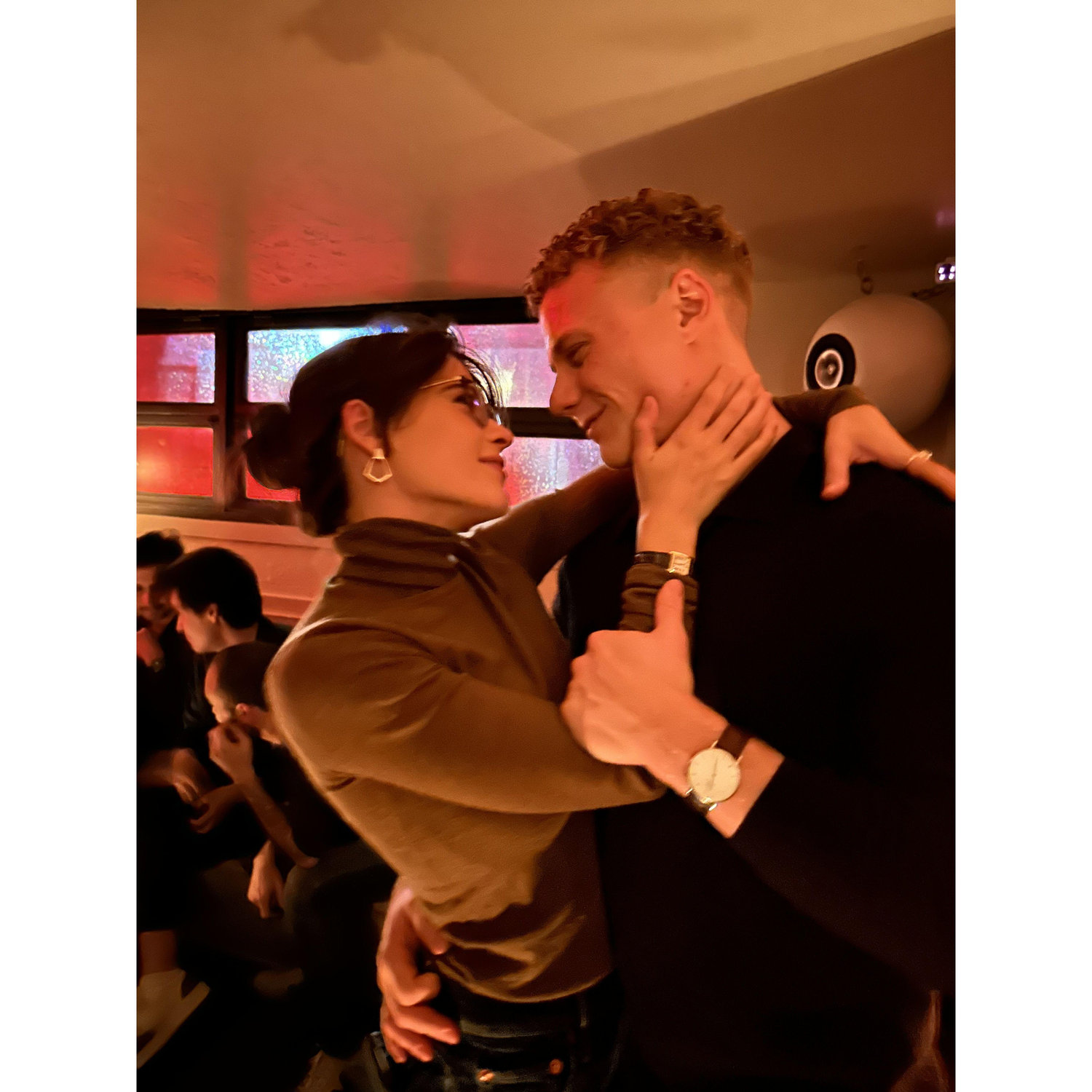 If we're not staring longingly into each other's eyes, what are we doing?
