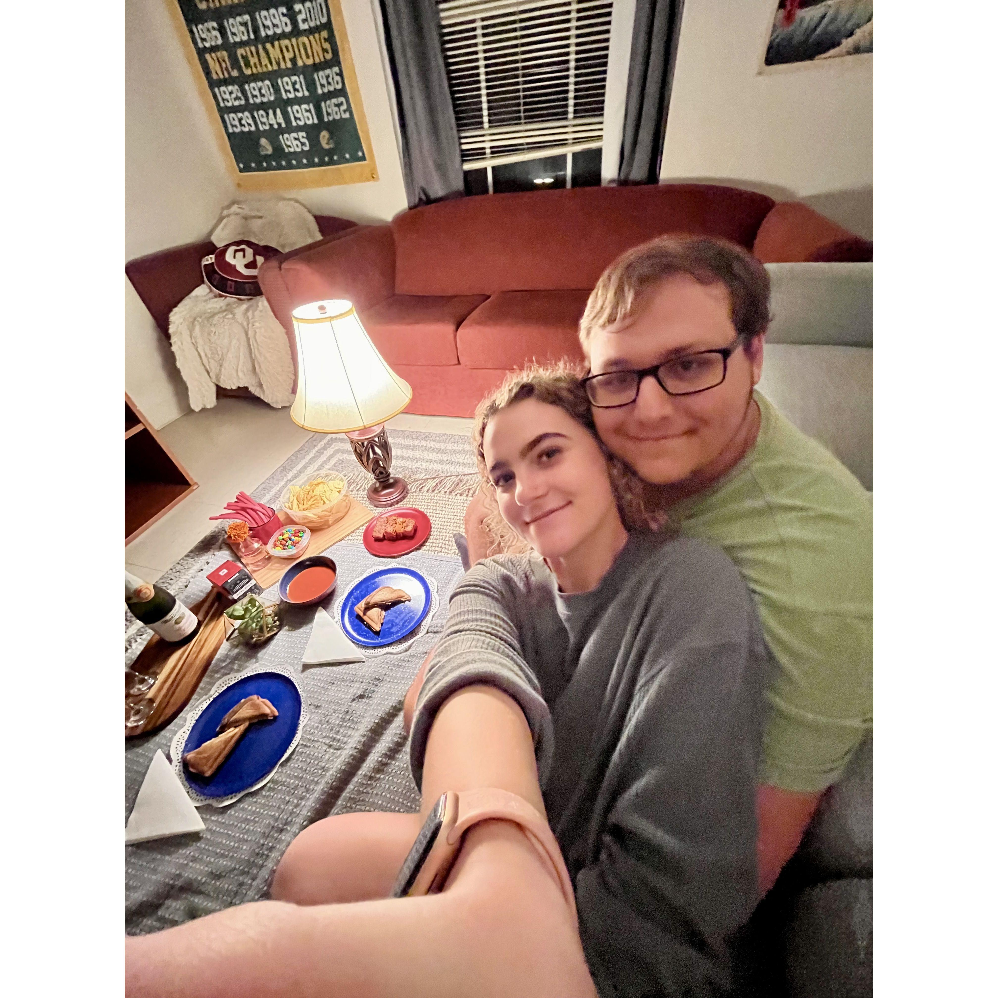 1 & 1/2 years indoor picnic date.