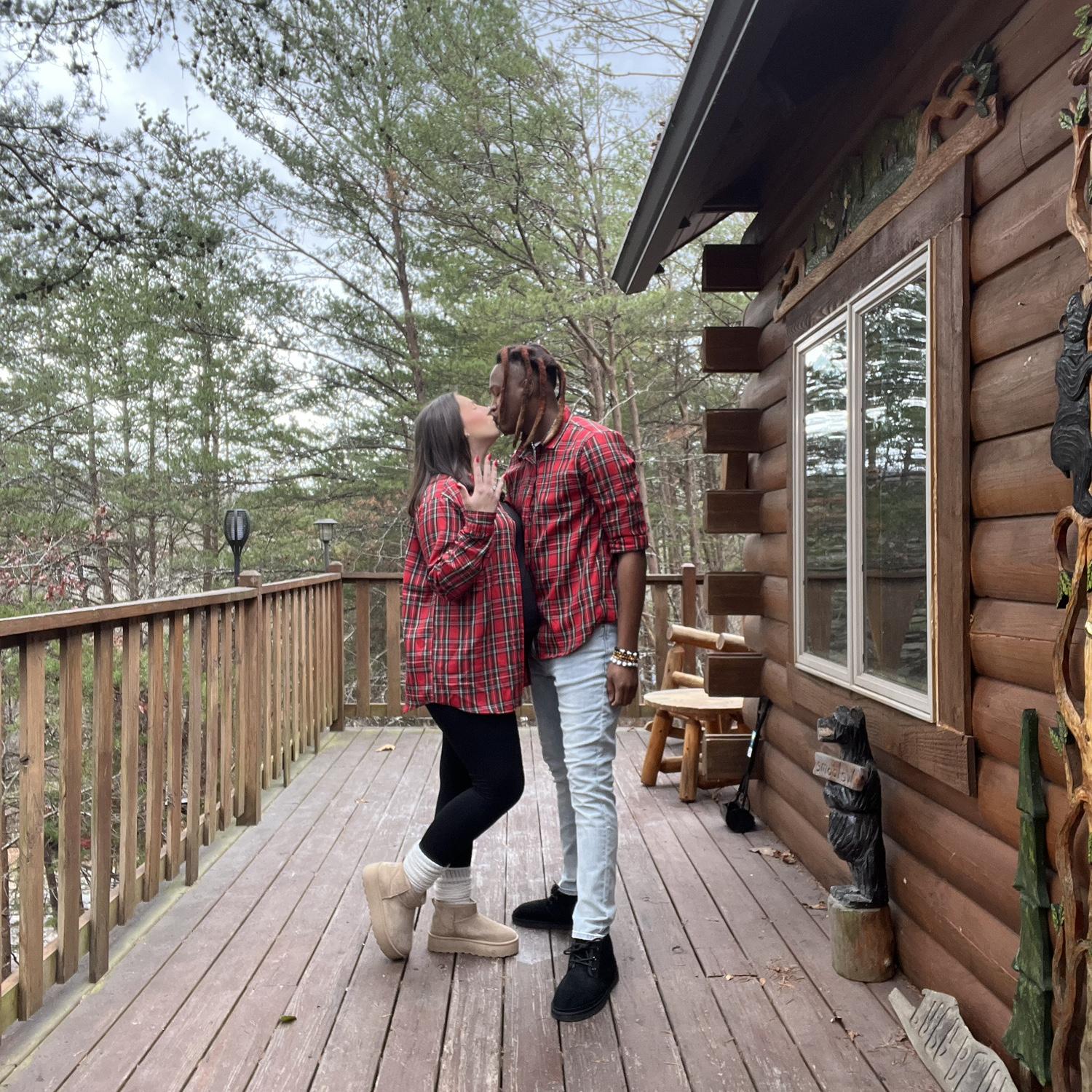 He proposed! She was VERY pregnant!