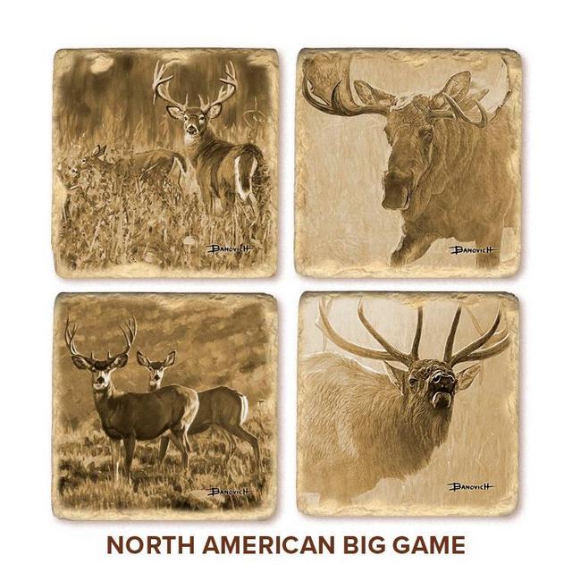 Banovich Wild Accents-North American Big Game-Coasters