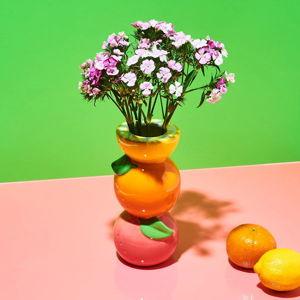 Stacked Citrus Vase