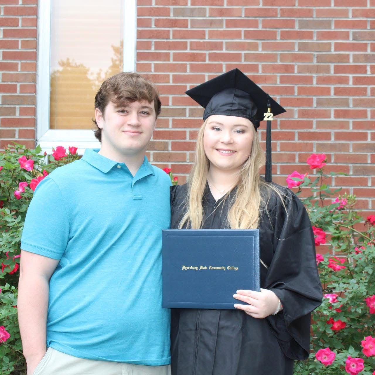 Supporting me at graduation #1 getting my associates degree.