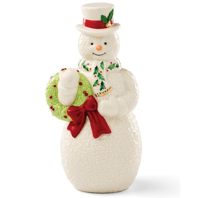 Lenox 2025 Snowman with Wreath Figurine