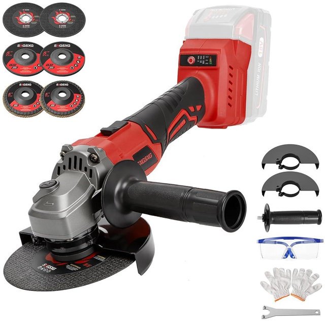 Angle Grinder Cordless for Milwaukee M18 18V Battery, Brushless, Cordless Grinder 4 1/2", Variable Speed, Electric Power M18 Angle Grinder Tool for Grinding Cutting Polishing (Battery Not Included)