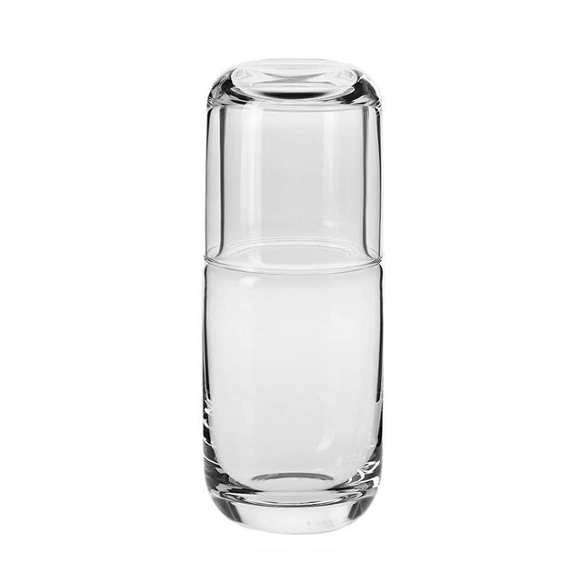 Household Essentials KROSNO Handmade Quench Bedside Water Carafe Set, 16 oz, Clear