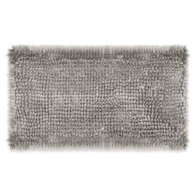 Laura Ashley® Butter Chenille 20-Inch x 34-Inch Bath Rug in Light Grey