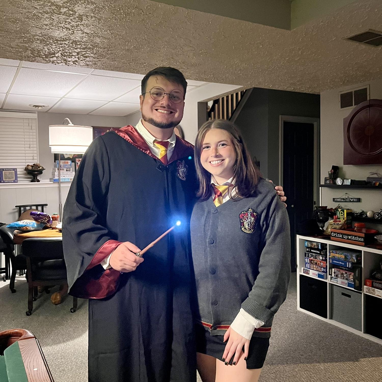 Harry and Hermoine for Halloween of course