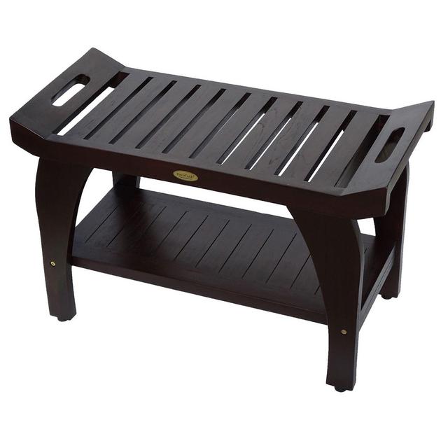 Tranquility® 30-Inch Teak Shower Bench with Shelf