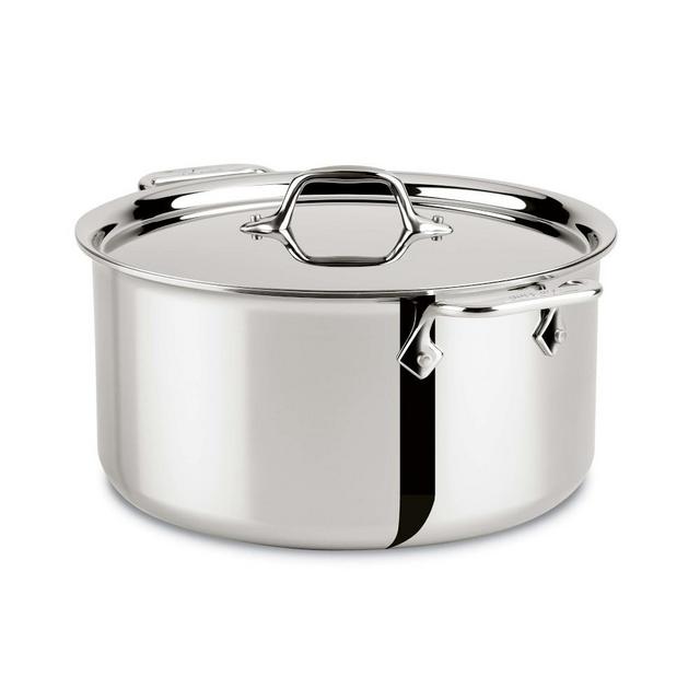 All-Clad D3 Tri-Ply Stainless-Steel Stock Pot, 8-Qt.
