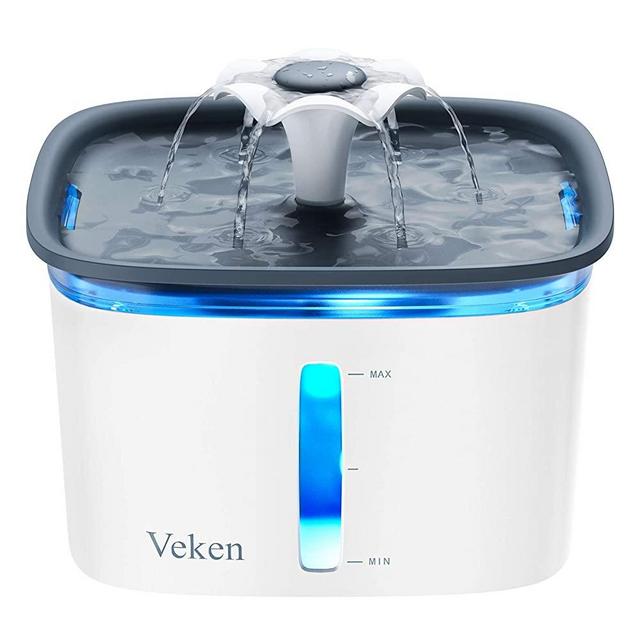 Veken 95oz/2.8L Pet Fountain, Automatic Cat Water Fountain Dog Water Dispenser with Smart Pump for Cats, Dogs, Multiple Pets