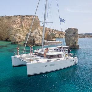 Catamaran in Greece with Greek Meal