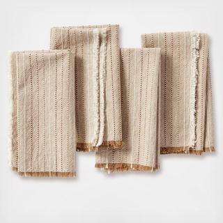 Fringe Stripe Napkin, Set of 4